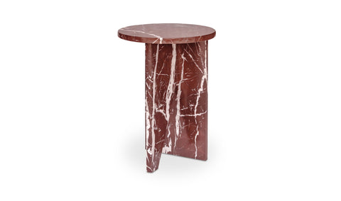 Grace Accent Table Rosso Levante Marble