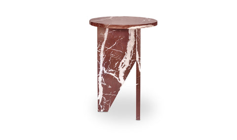 Grace Accent Table Rosso Levante Marble