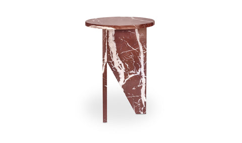 Grace Accent Table Rosso Levante Marble