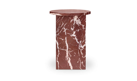 Grace Accent Table Rosso Levante Marble