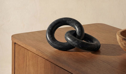 Hera Tabletop Decor Black Marble