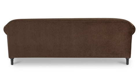 Harmony Sofa Dark Brown Faux Mohair