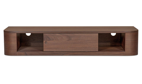 Round Off Floating Console Table Walnut