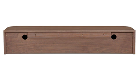 Round Off Floating Console Table Walnut