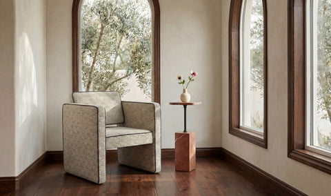 Harris Accent Chair Black And Beige Weave
