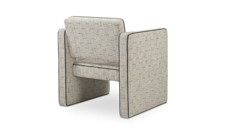 Harris Accent Chair Black And Beige Weave
