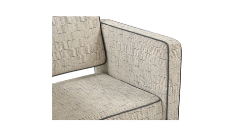 Harris Accent Chair Black And Beige Weave