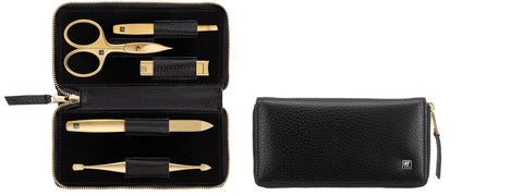 TWINOX - Zip Fastener Leather Case Set - Gold