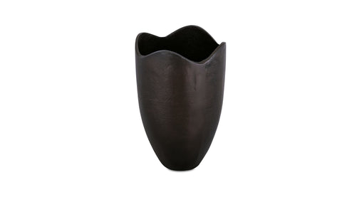 Athena Cast Aluminum Vase Blackened Bronze