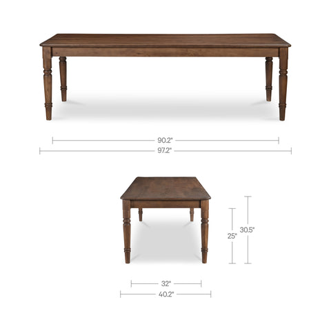 Russet Dining Table Brown