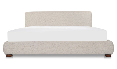 Beau Queen Storage Bed Speckled Light Grey