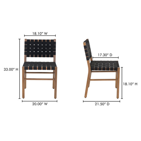 Mira Outdoor Dining Chair Black