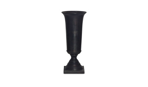 Cassia Cast Aluminum Vase Black