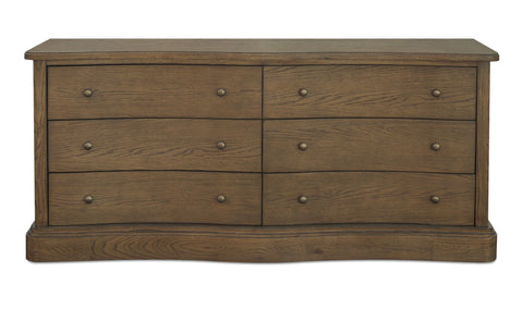 Clarence 6 Drawer Dresser Warm Brown