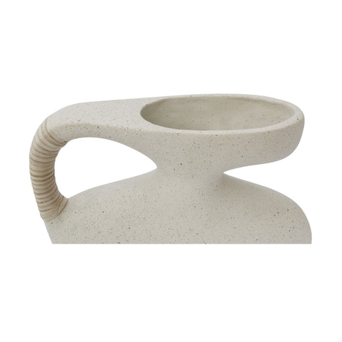 Vila 9.5 in Sculptural Vessel Cream White