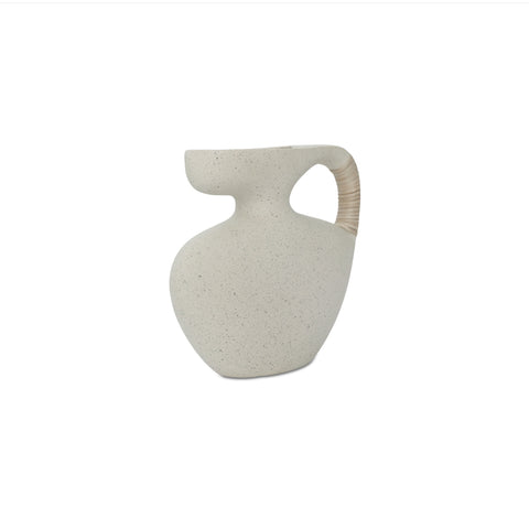 Vila 9.5 in Sculptural Vessel Cream White
