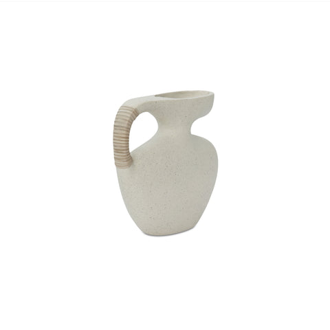 Vila 9.5 in Sculptural Vessel Cream White