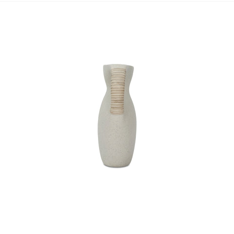 Vila 9.5 in Sculptural Vessel Cream White