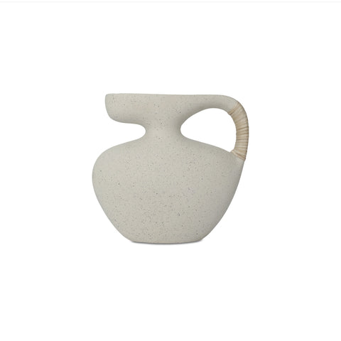 Vila 9.5 in Sculptural Vessel Cream White