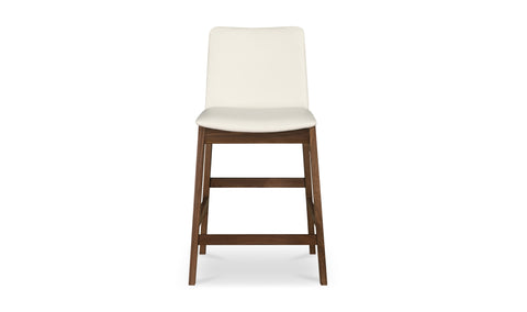 Deco Walnut Counter Stool White PVC