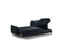 Dolphin Full XL Sectional (Reversible Chaise + Loveseat Sleeper) Glamour 13 - 133/12 Black