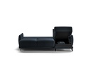 Dolphin Full XL Sectional (Reversible Chaise + Loveseat Sleeper) Glamour 13 - 133/12 Black