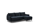 Dolphin Full XL Sectional (Reversible Chaise + Loveseat Sleeper) Glamour 13 - 133/12 Black