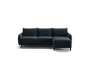 Dolphin Full XL Sectional (Reversible Chaise + Loveseat Sleeper) Glamour 13 - 133/12 Black