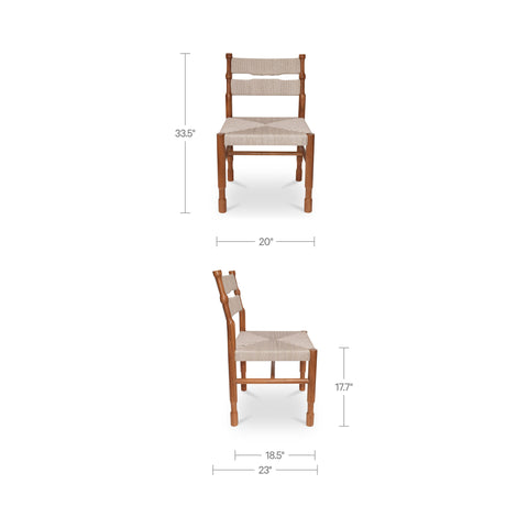 Raf Outdoor Dining Chair Natural - Set of Two