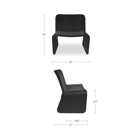 Ella Outdoor Accent Chair Charcoal