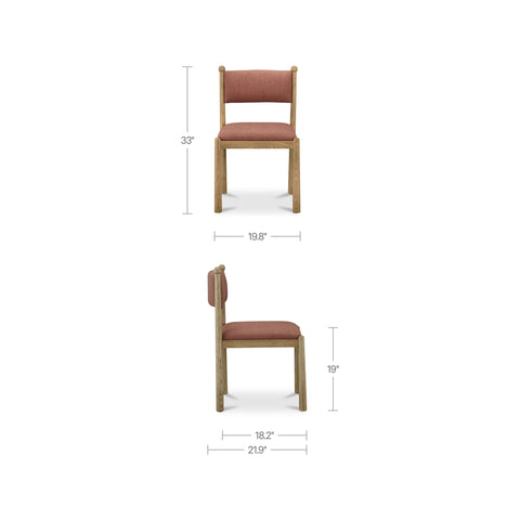 Villetta Dining Chair Deep Pink - Set of Two