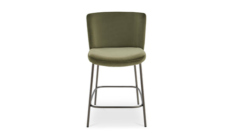 Early Counter Stool Faux Green Mohair