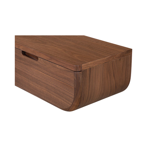 Hettie Floating Nightstand Dark Brown
