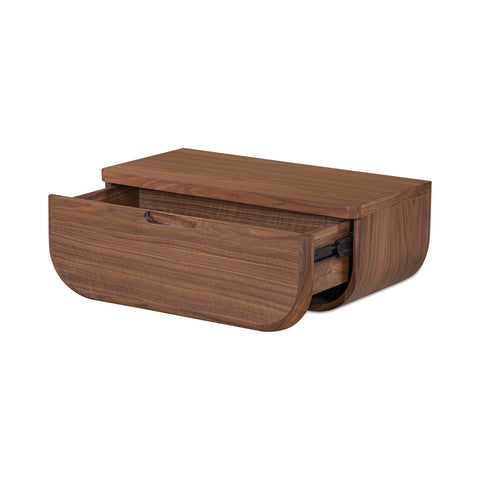 Hettie Floating Nightstand Dark Brown