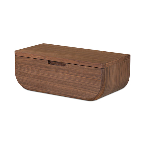 Hettie Floating Nightstand Dark Brown