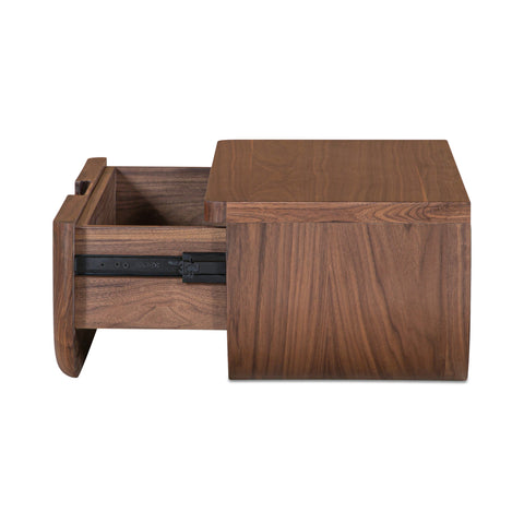 Hettie Floating Nightstand Dark Brown