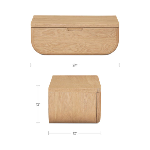 Hettie Floating Nightstand Natural