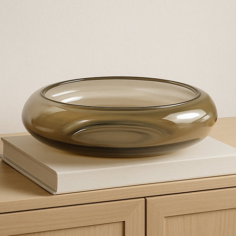 Polene Small Glass Bowl Smoky Brown