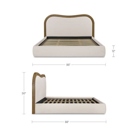 Camilla King Bed Oat
