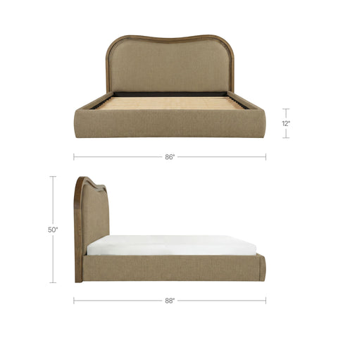 Camilla King Bed Green