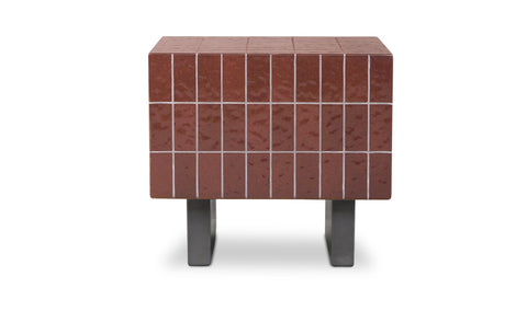 Farren Outdoor Side Table Brown