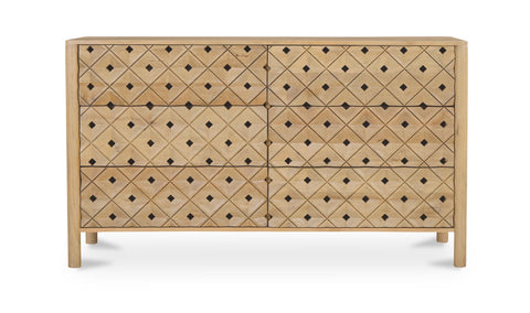 Fulton 6 Drawer Dresser Natural