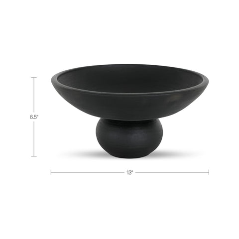 Asha Decorative Bowl Black Terracotta