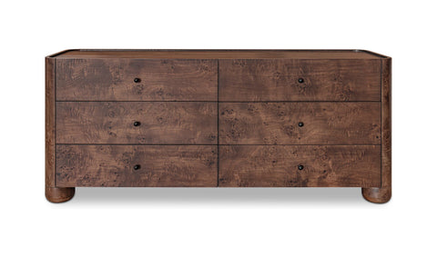 Gibson 6 Drawer Dresser Dark Brown