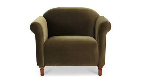 Harmony Accent Chair Dark Green Faux Mohair