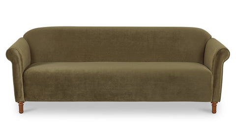 Harmony Sofa Dark Green Faux Mohair