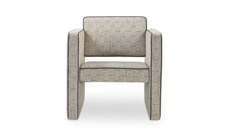 Harris Accent Chair Black And Beige Weave