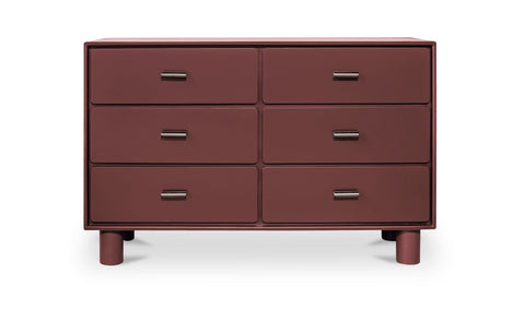 Jolene 6 Drawer Dresser Deep Red