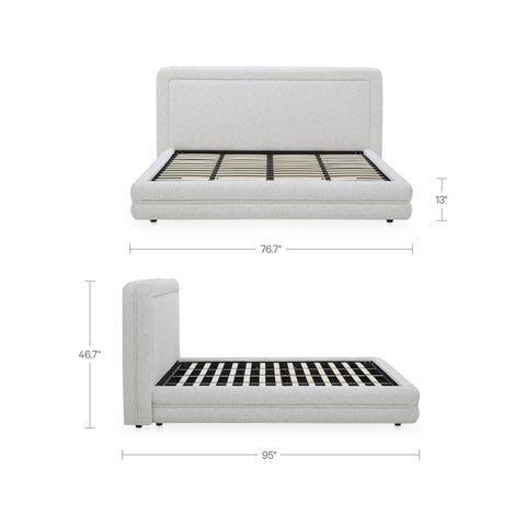 Tory Queen Bed Pebble