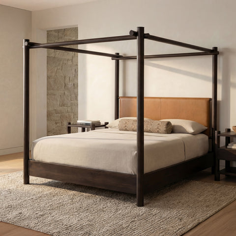 Devin King Bed Brown